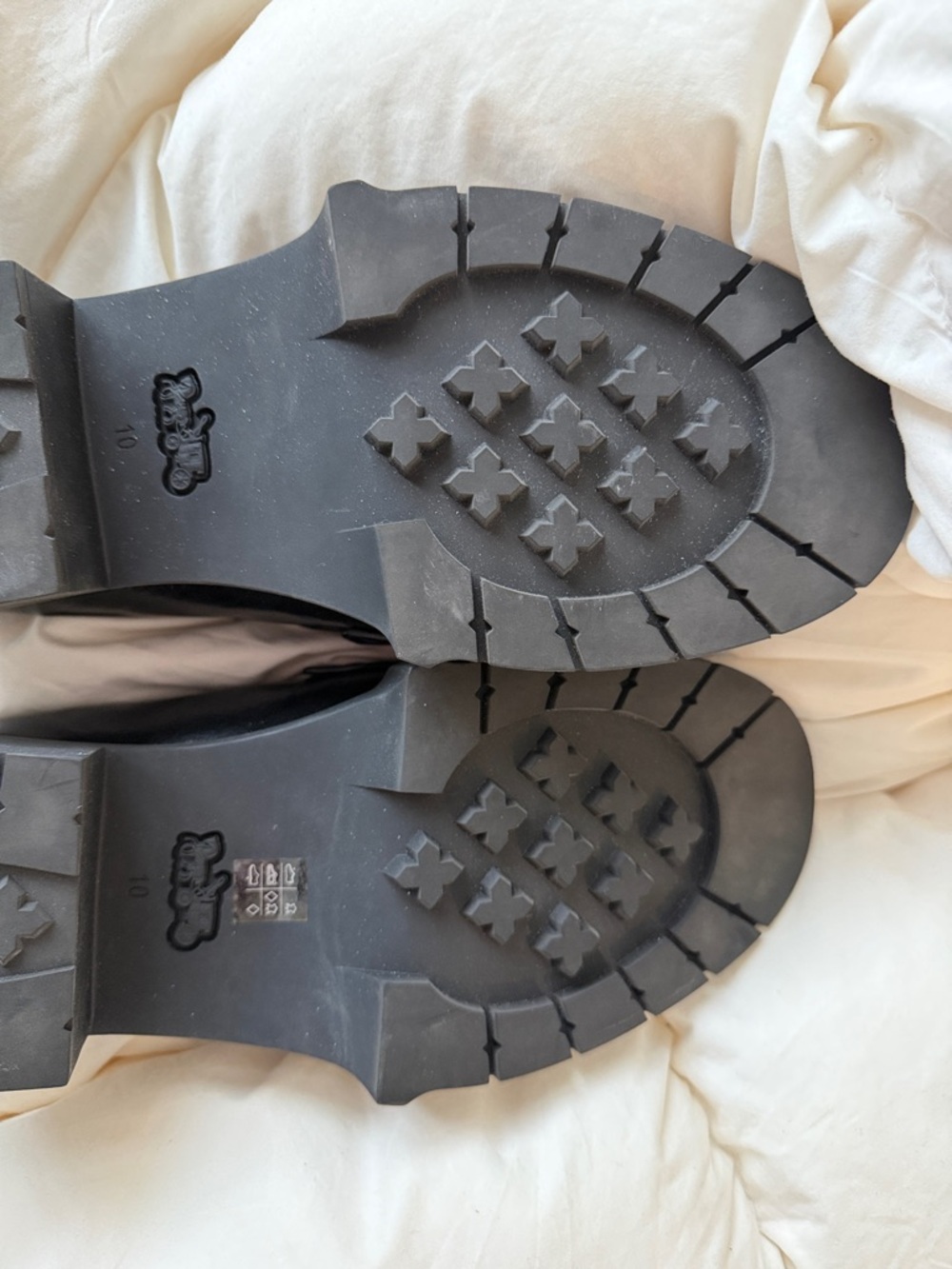 Coach Black Leah Leather Chunky Logo Platform - Picture 4 of 7